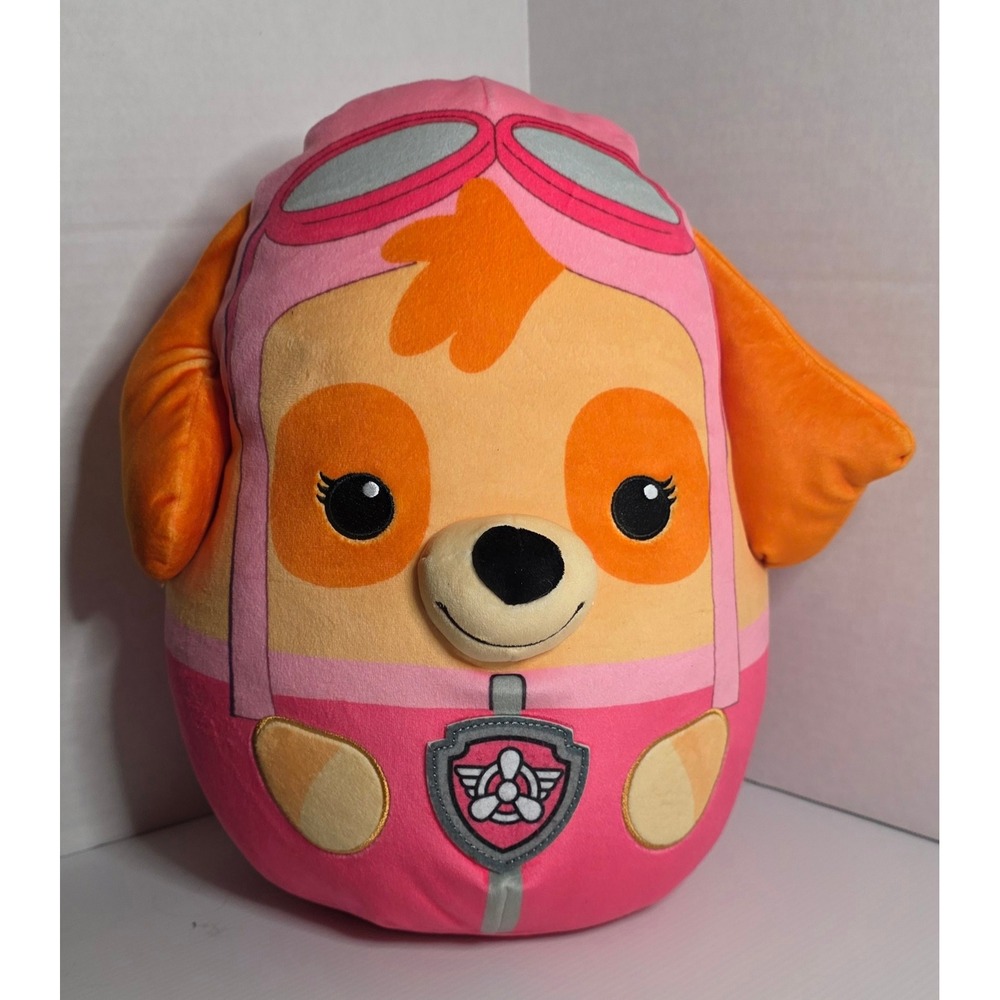 Paw Patrol Skye Plush Pink Aviator Dog Preowned Spin Master Squish Style